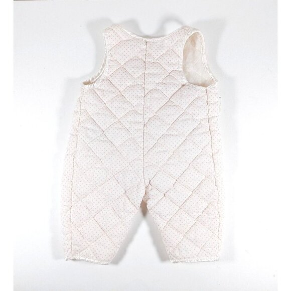 Vintage Beatrix Potter by Beauty Romper  Size 3 Months White w/Pink Polka Dots - Picture 3 of 4
